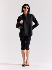 Black Poplin Shirt